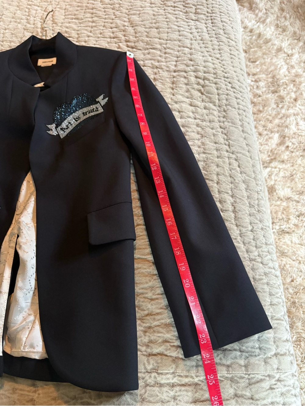 Zadig & Voltaire Very Bis Multistrass Blazer 2 Navy - Picture 9 of 10